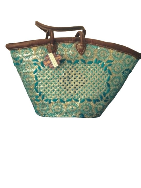 Handbags - Turquoise Morocco Straw Bag🎉2/13/16 HP🎉
